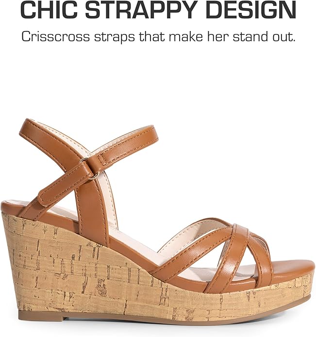 DREAM PAIRS Girls Wedge Sandals Flatform Open Toe Summer Platform Sandals Flower Wedding Party for Little Kid/Big Kid gallery image